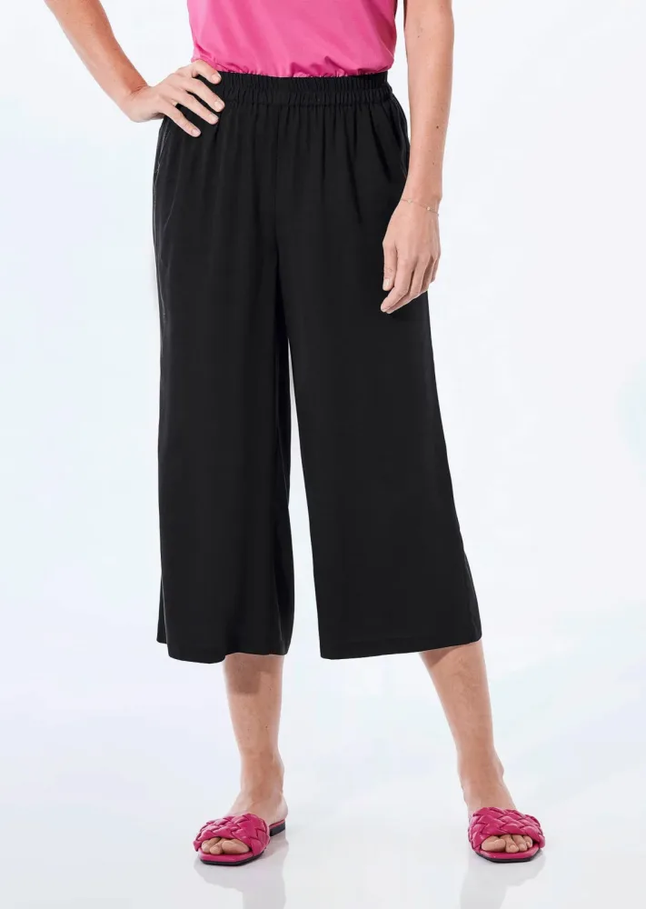 Culotte VERA aus reiner Viskose - schwarz - Gr. 21 von Goldner Fashion