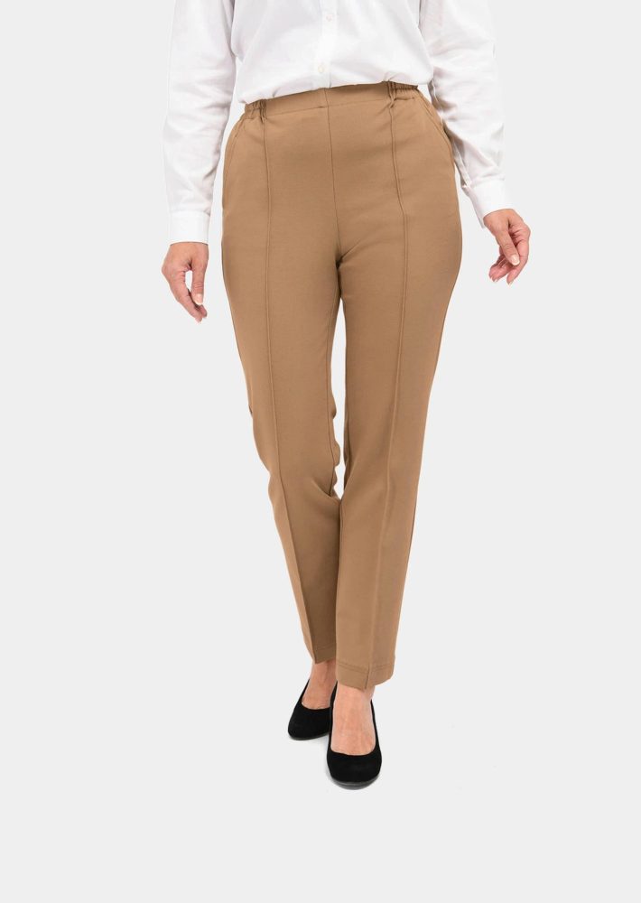 Bequeme Jerseyhose - camel - Gr. 44 von Goldner Fashion