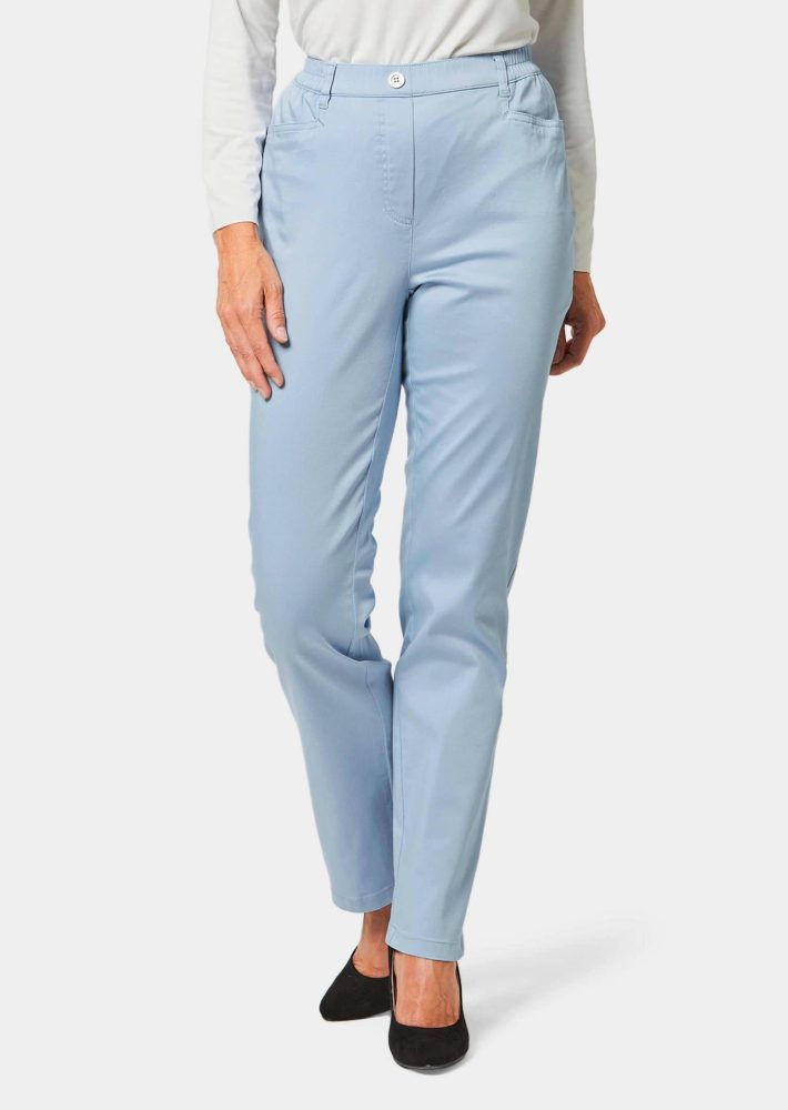 Leichte Baumwollschlupfhose - hellblau - Gr. 21 von Goldner Fashion