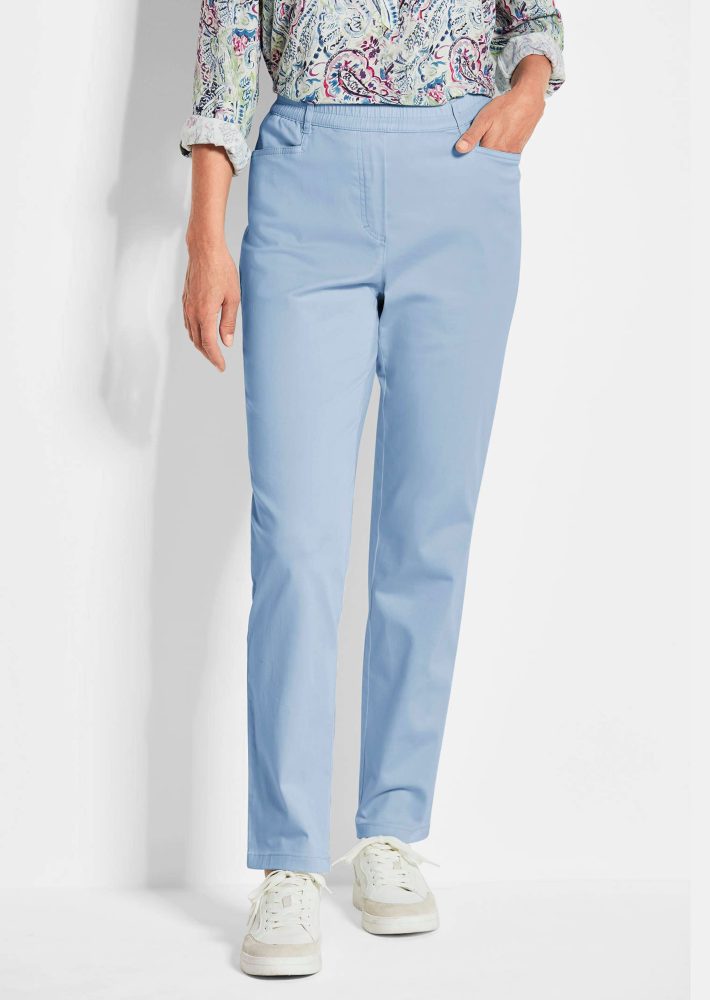 Schlupfhose LOUISA aus Baumwoll-Satin - hellblau - Gr. 19 von Goldner Fashion