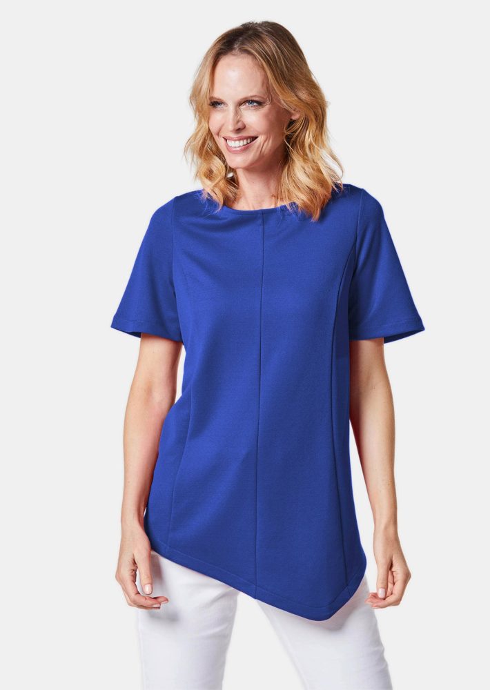 Asymmetrisches Shirt - royalblau - Gr. 19 von Goldner Fashion