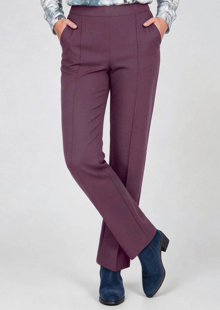 Hose CARLA aus weichem Jersey-Flanell - lila - Gr. 245 von Goldner Fashion