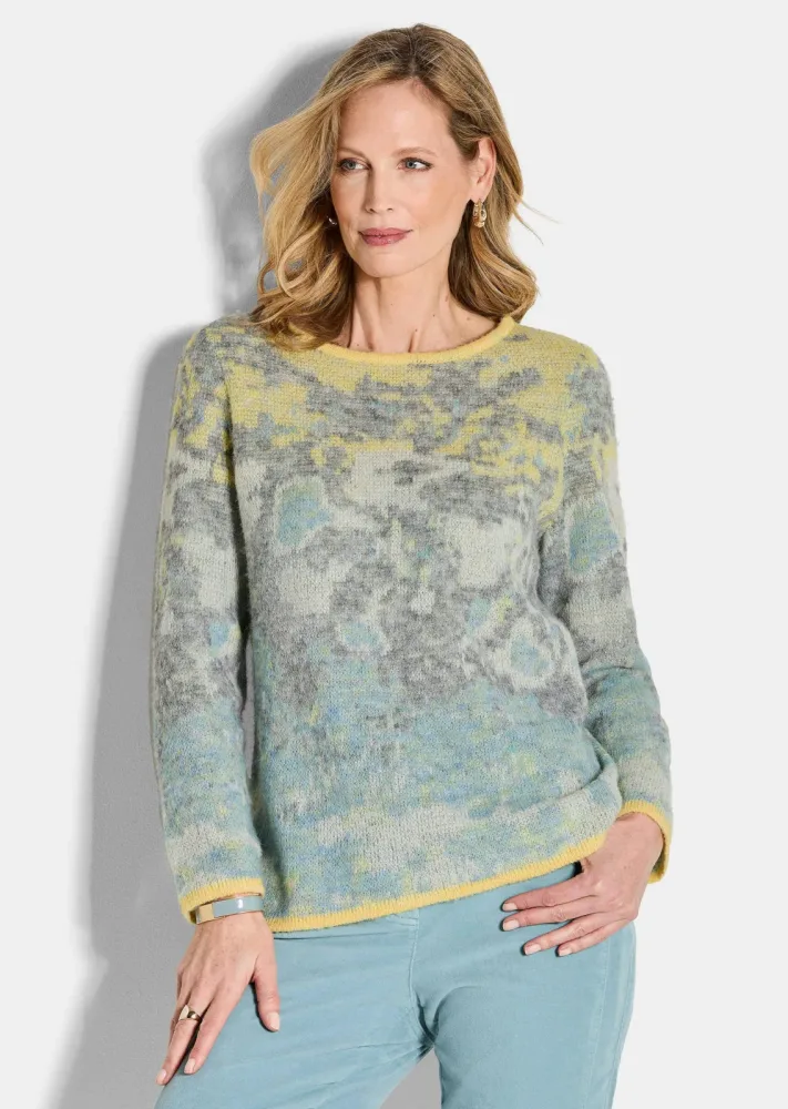 Pullover in leichter Flausch-Qualität - bunt / gemustert - Gr. 25 von Goldner Fashion