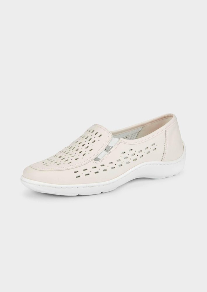 Slipper mit auswechselbarem Fussbett - cremeweiss - Gr. 4,5 von Goldner Fashion