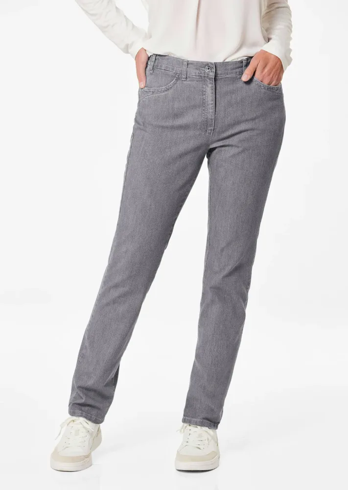 Edle Jeans LOUISA COMFORT+ - grau - Gr. 24 von Goldner Fashion
