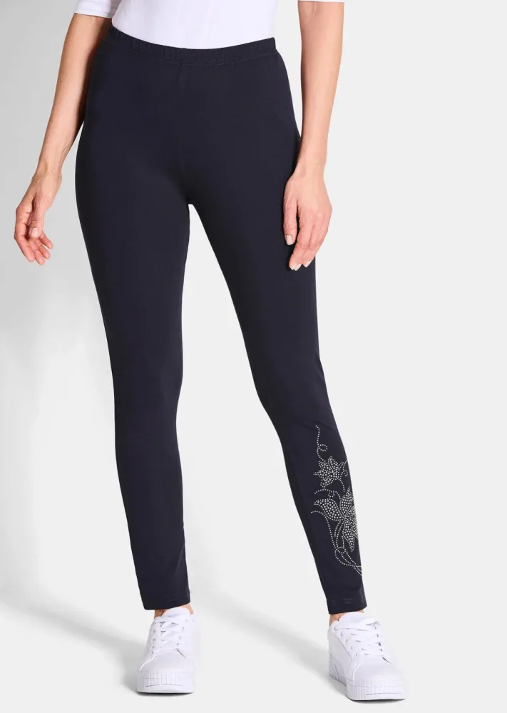 Leggings im Doppelpack - marine - Gr. 52 von Goldner Fashion