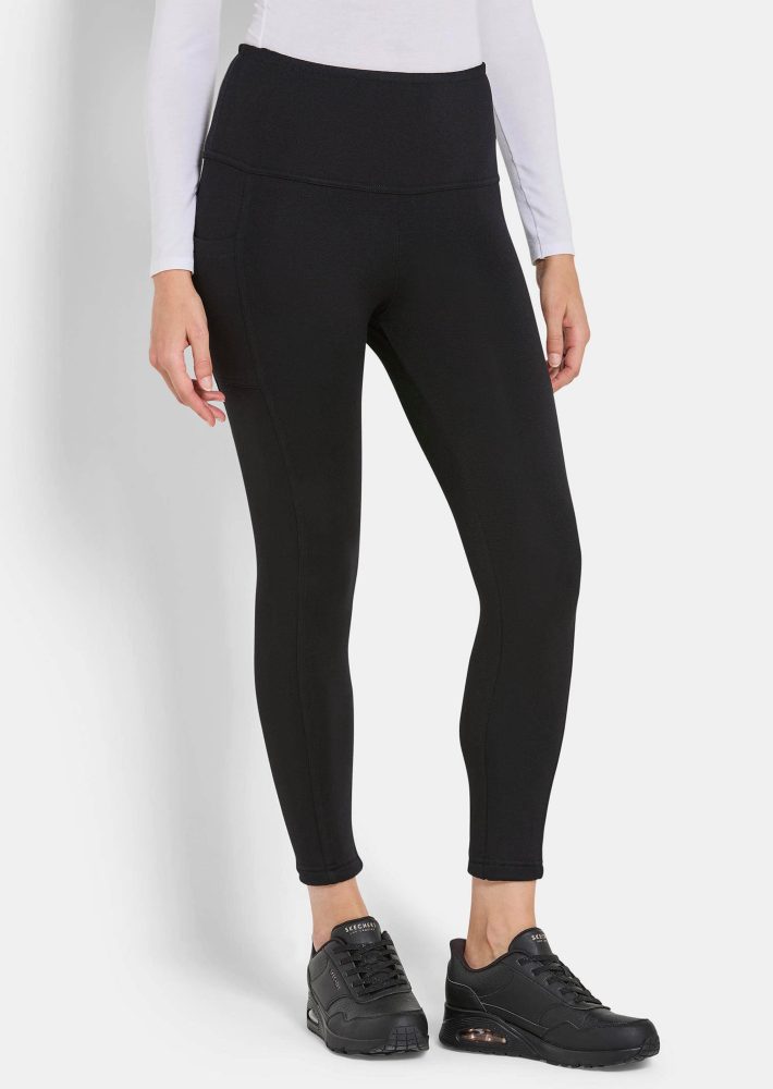 Thermo-Leggings aus Viskose-Jersey - schwarz - Gr. 40 von Goldner Fashion