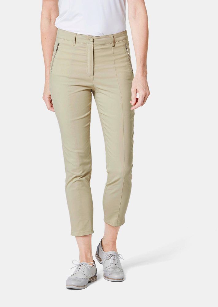 Elastische Hose mit extra Nähten - beige - Gr. 23 von Goldner Fashion