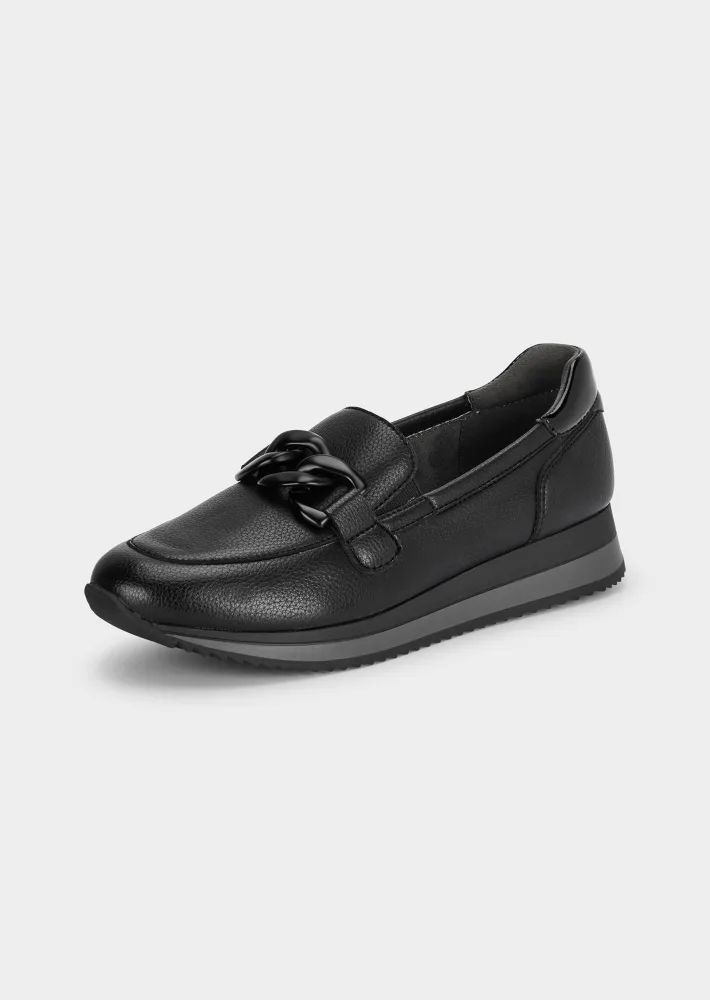 Slipper mit modischer Verzierung - schwarz - Gr. 38 von Goldner Fashion