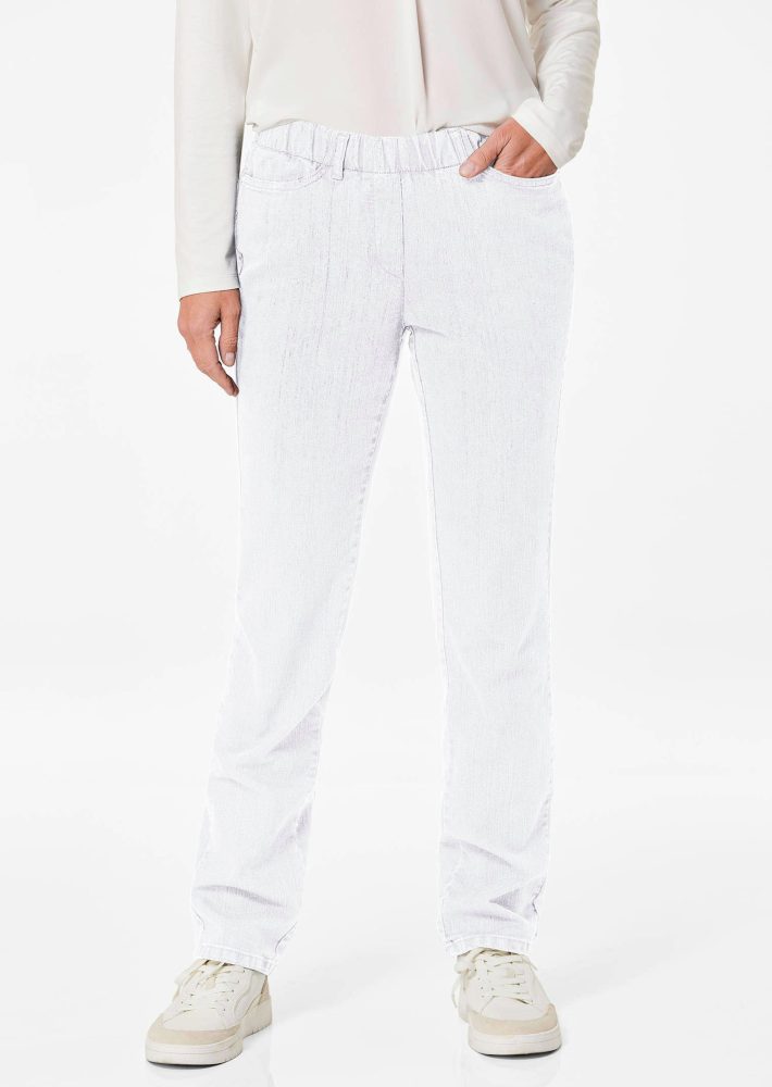 Klassische Schlupfjeans CARLA - weiss - Gr. 21 von Goldner Fashion