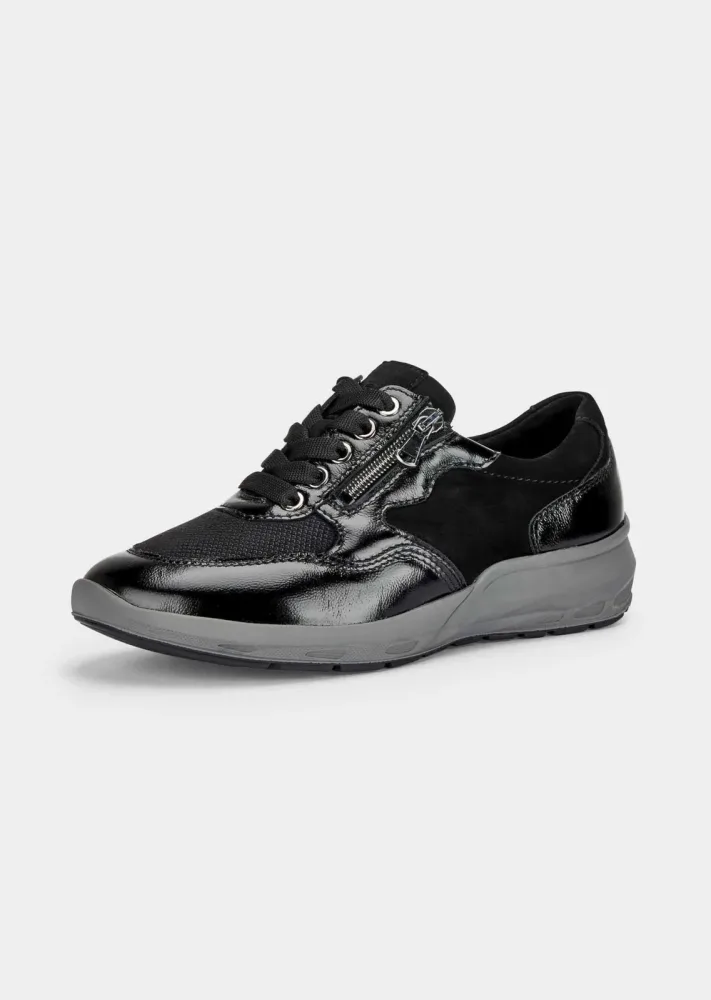 Hallux-Sneaker mit dämpfender Laufsohle - schwarz - Gr. 38,5 von Goldner Fashion