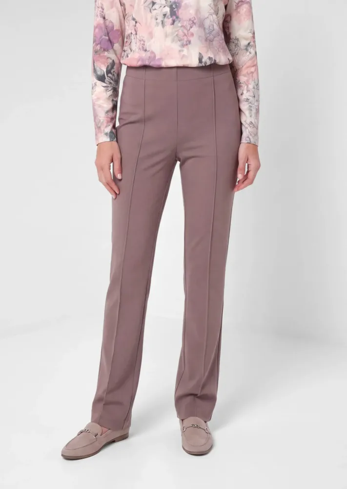 Hose CARLA aus weichem Jersey-Flanell - taupe - Gr. 275 von Goldner Fashion
