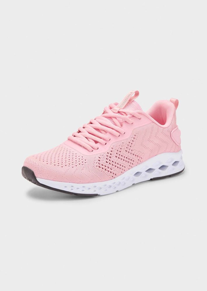 Sneaker aus Mesh mit Memory Foam - rosé - Gr. 39 von Goldner Fashion