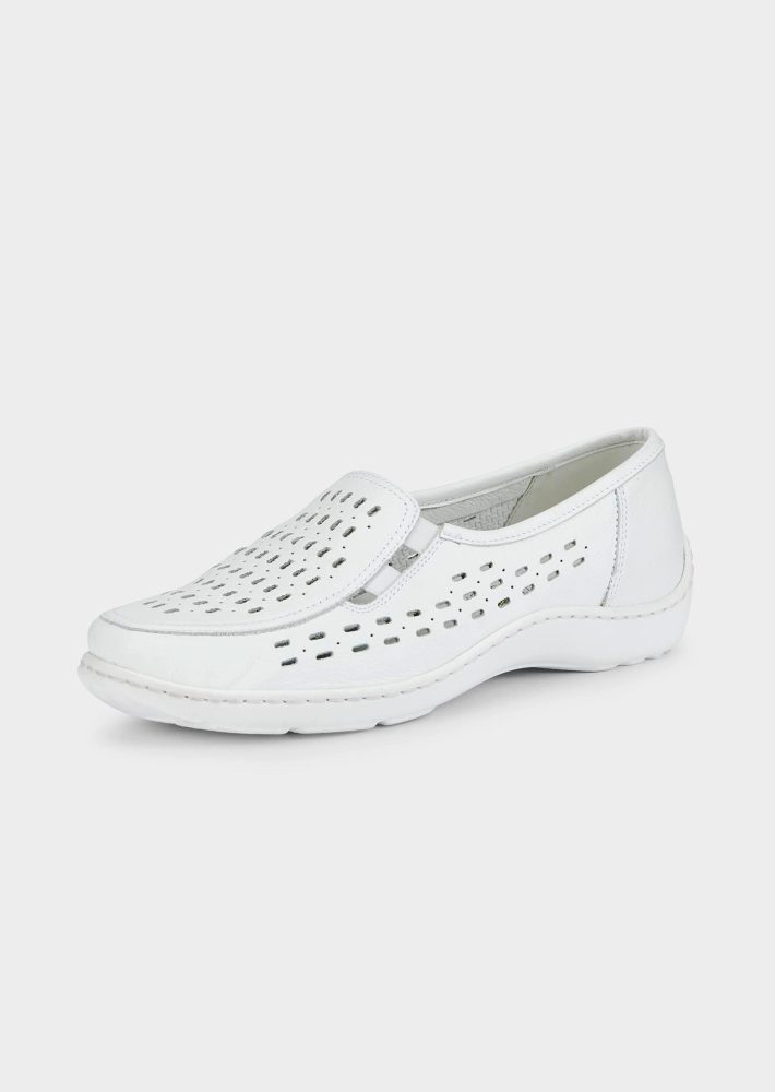 Slipper mit auswechselbarem Fussbett - weiss - Gr. 6,5 von Goldner Fashion