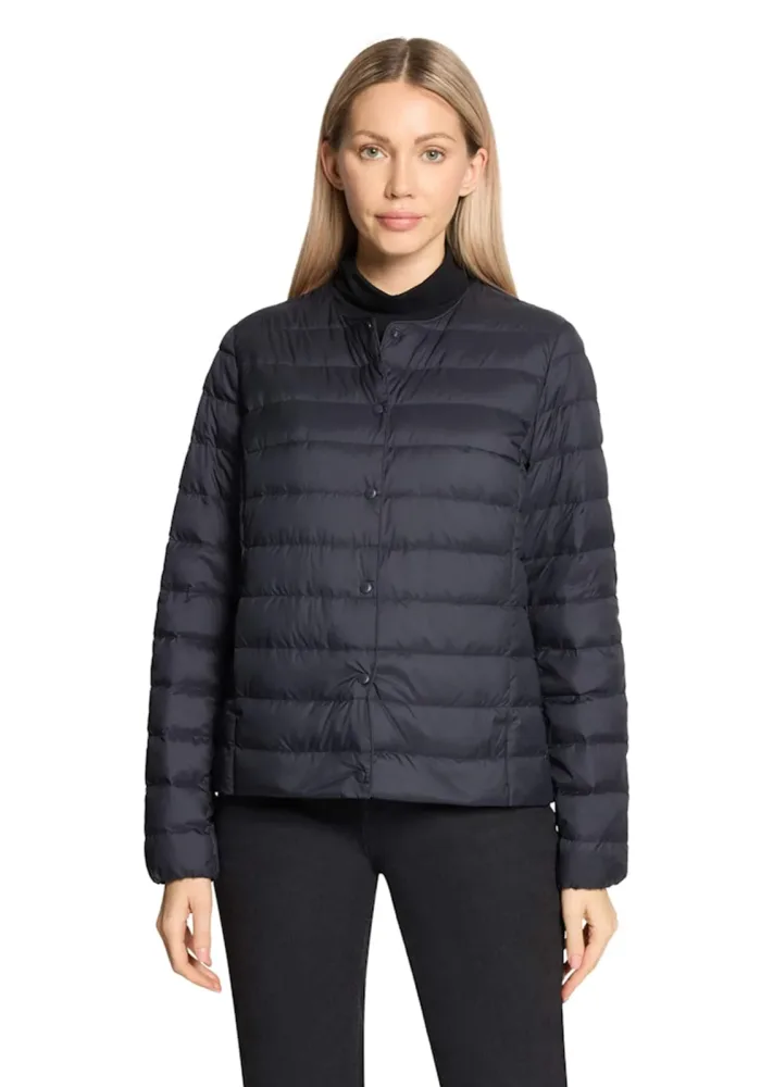 Leichte Daunenjacke mit Druckknöpfen - dunkelblau - Gr. 38 von Goldner Fashion