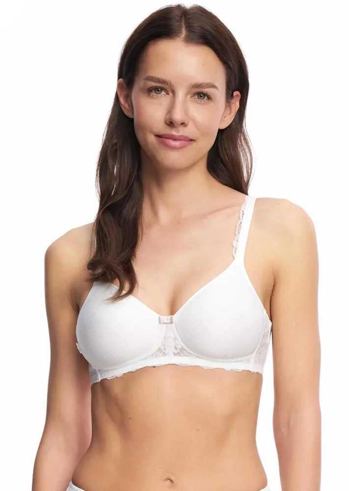 BH ohne Bügel mit Spitze - weiss - Gr. 80 D von Goldner Fashion