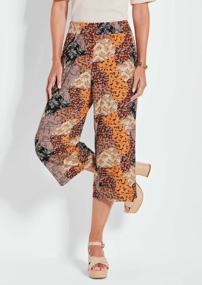 Gemusterte Culotte VERA - braun / gemustert - Gr. 265 von Goldner Fashion