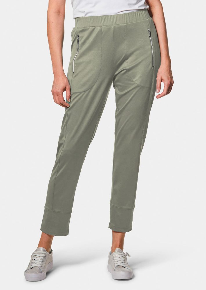 Jogpant - graugrün - Gr. 38 von Goldner Fashion