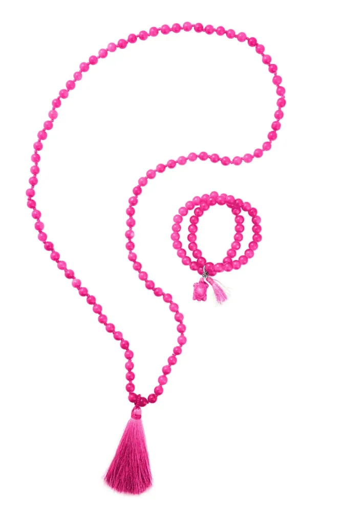 Perlenketten-Set - pink - Gr. Einheitsgröße von Goldner Fashion