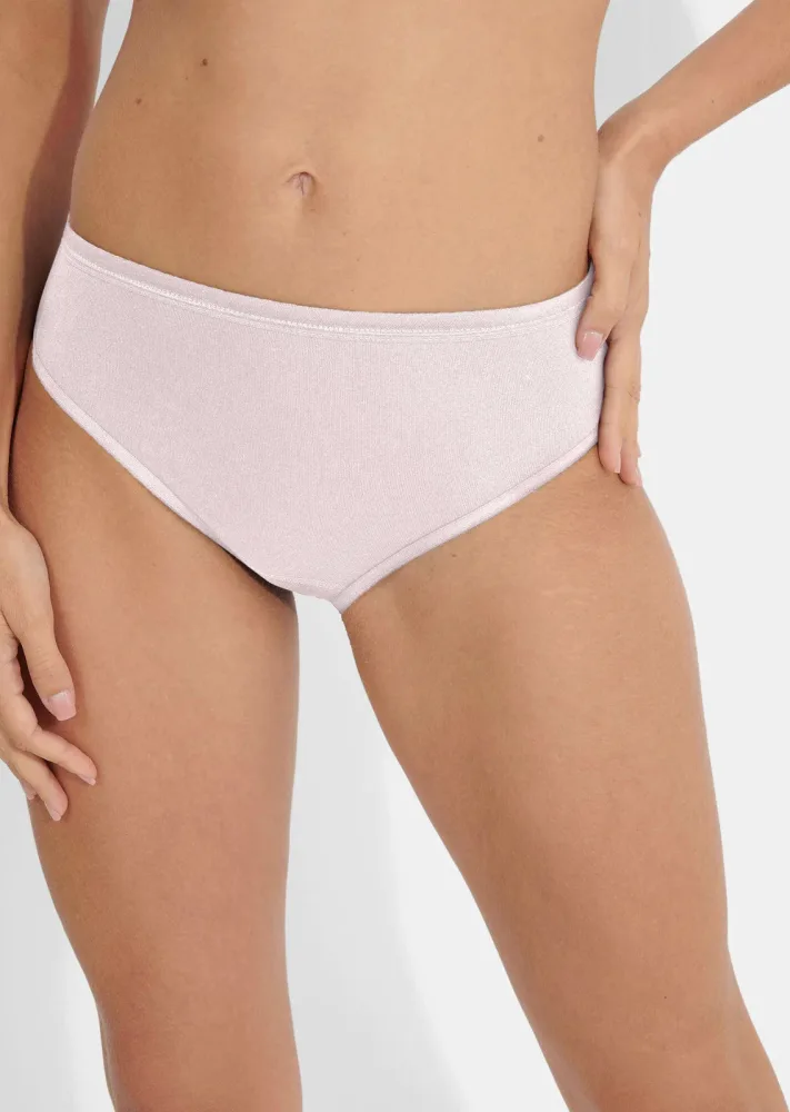 Hüftslip im 3er-Pack aus Feinripp - champagner - Gr. 42 von Goldner Fashion