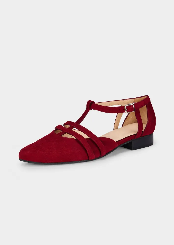 Pumps mit Riemchen in Komfort-Weite - rot - Gr. 38 von Goldner Fashion