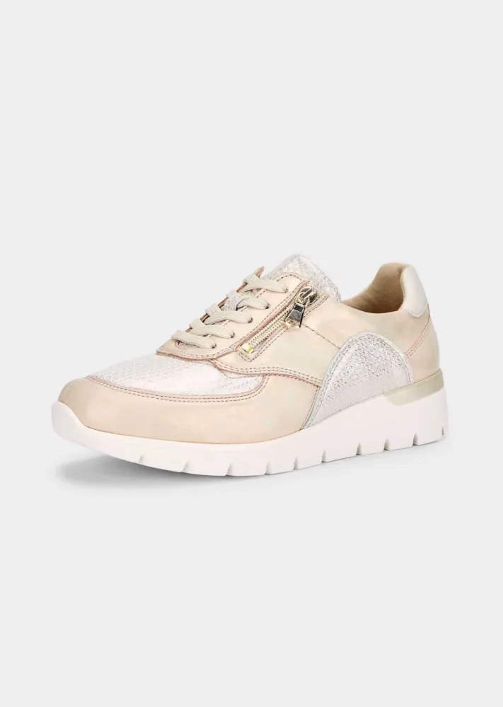 Sneaker mit luftgepolsterter Laufsohle - goldfarben / beige - Gr. 4,5 von Goldner Fashion