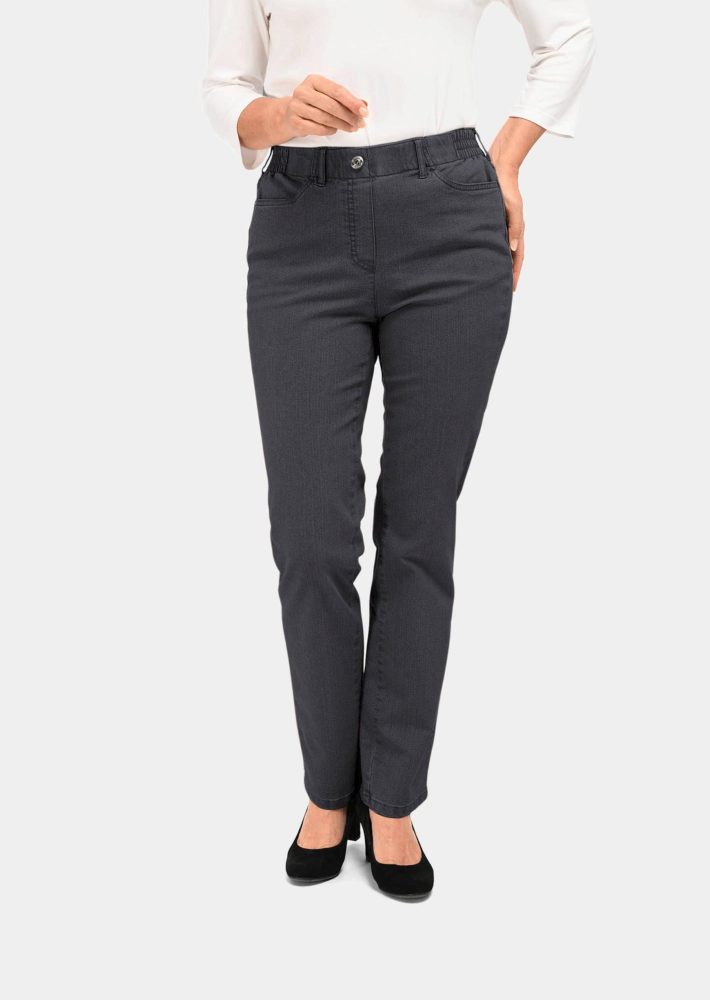 Jeansschlupfhose - anthrazit - Gr. 19 von Goldner Fashion