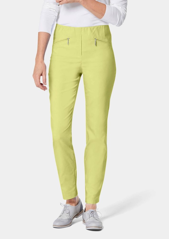 Schmale Bengalinhose LOUISA - hellgrün - Gr. 19 von Goldner Fashion