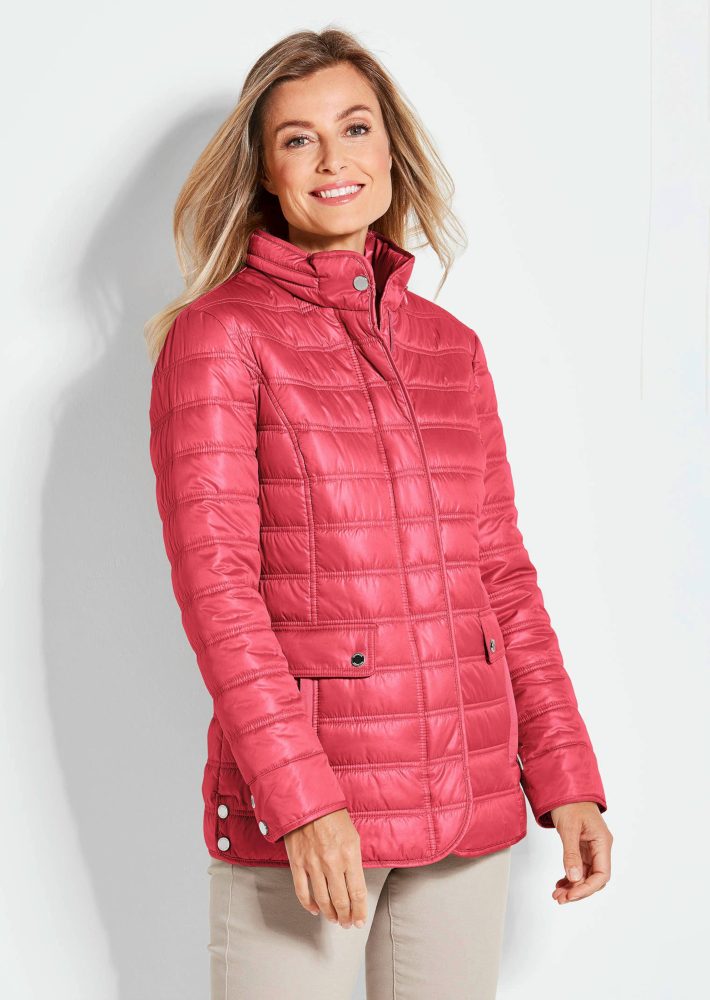 Leichte Steppjacke mit vielen Details - koralle - Gr. 21 von Goldner Fashion