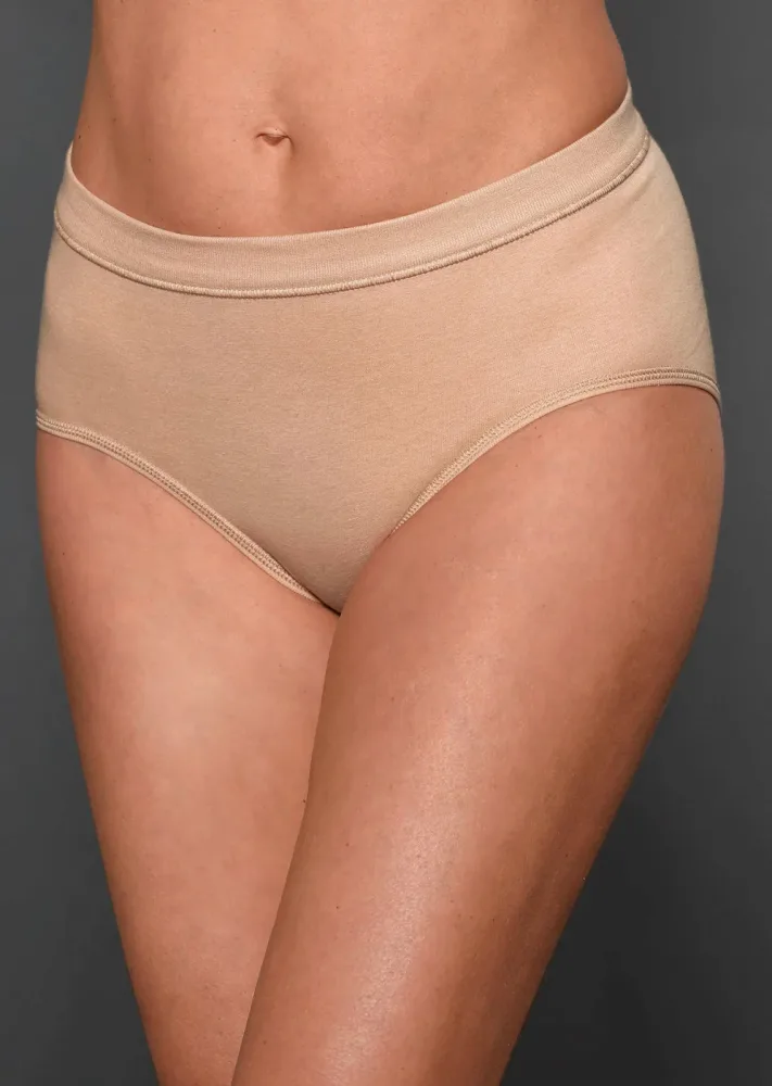 Taillenslip aus Feinripp - caramel - Gr. 40 von Goldner Fashion