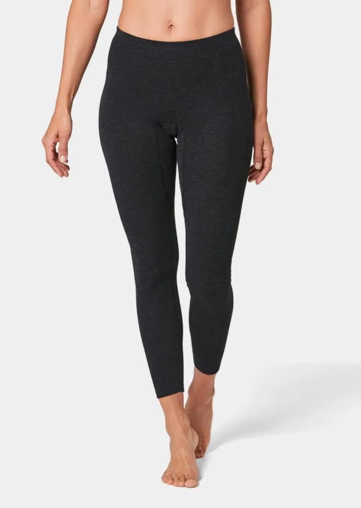 Thermo Damen-Unterwäsche lange Hose - schwarz / méliert - Gr. 36 von Goldner Fashion