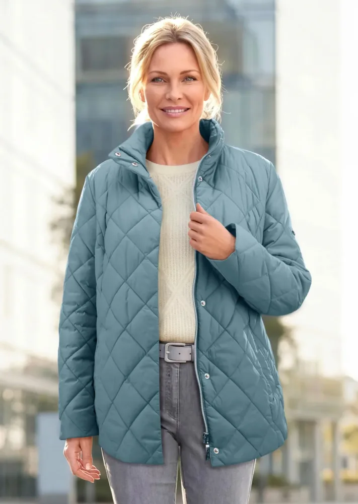 Leichte Steppjacke - graugrün - Gr. 20 von Goldner Fashion