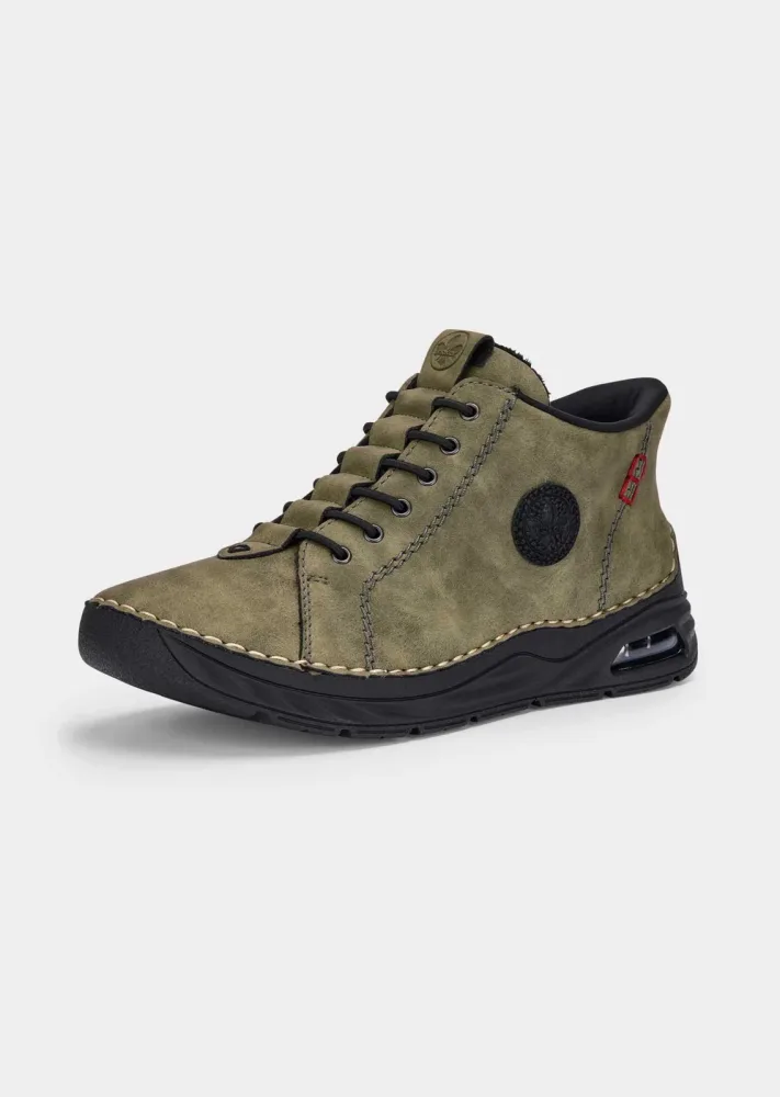 Hoher Sneaker zum Schlüpfen - khaki - Gr. 37 von Goldner Fashion
