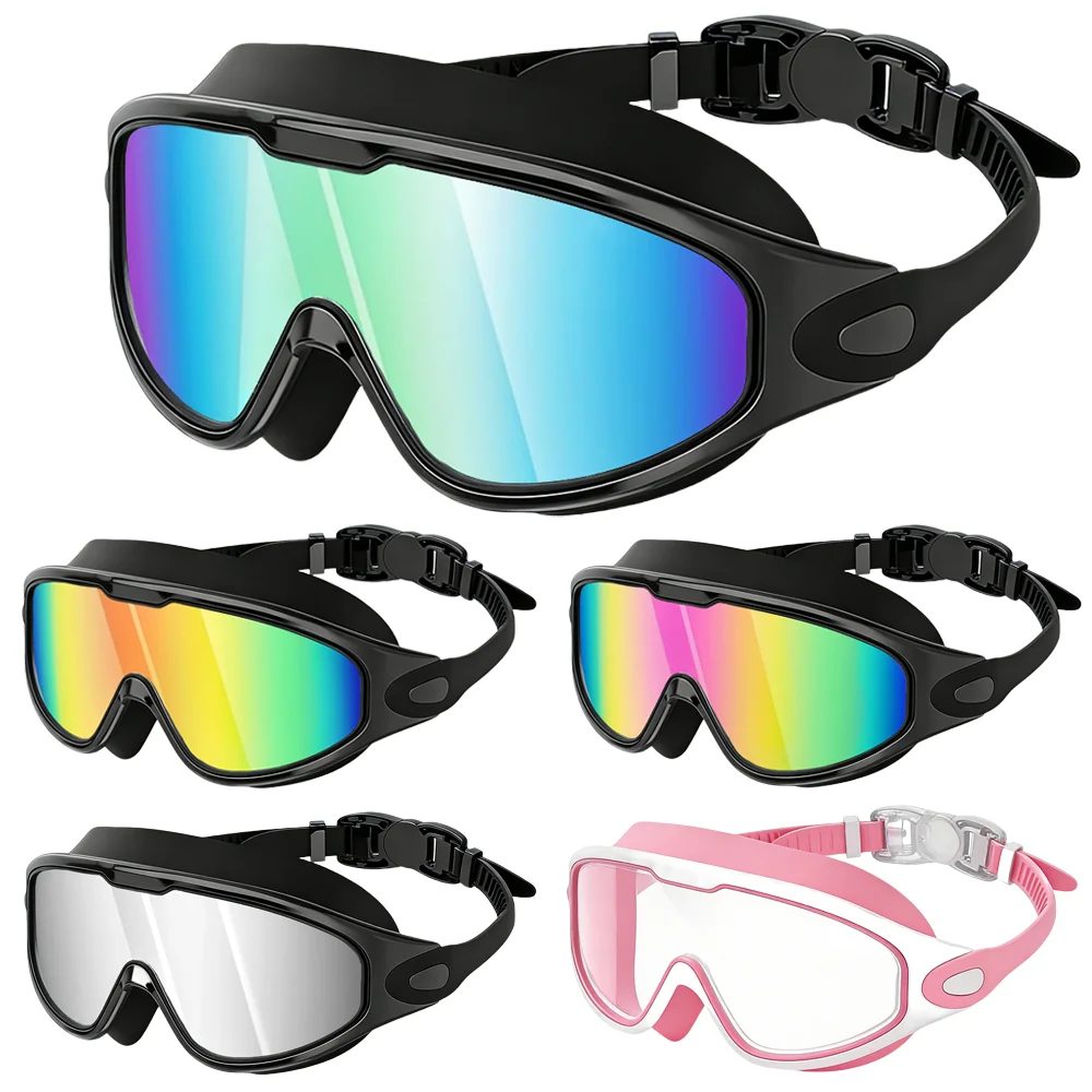 Schwimmbrille mit Weitwinkel-Sicht, Auslaufsicher, Beschlagfrei, UV-Schutz 180° °   Clear Vision Schwimmbrille für Erwachsene, Männer, Frauen, Jugendliche