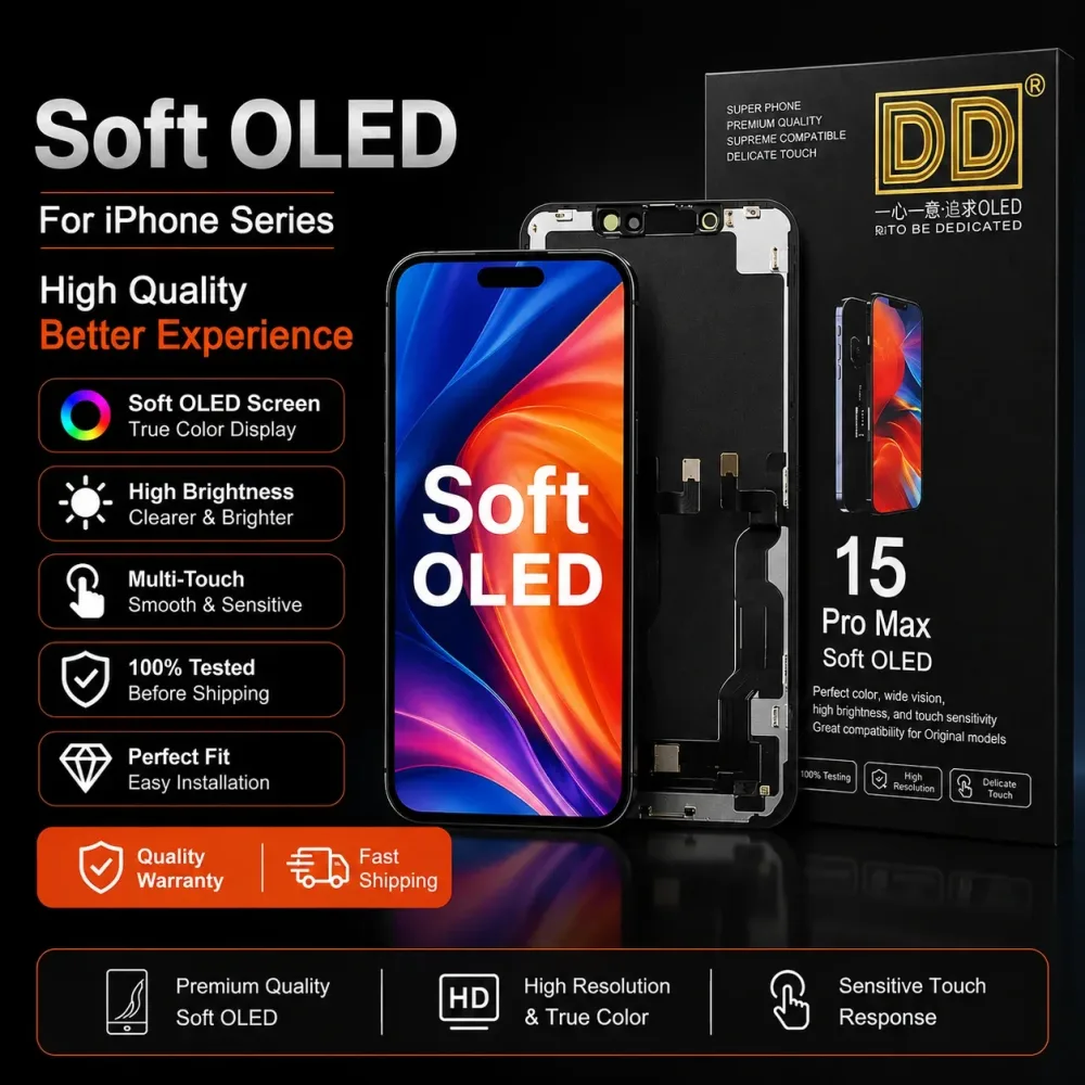 120Hz Soft-OLED-Bildschirm für iPhone 13 14 15 16 17 Pro Max Plus 17Air DD OLED-Display 3D-Touch-Digitizer-Ersatz