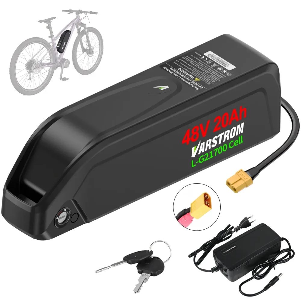 Elektrofahrrad-Akku 48V 20Ah 36V 20Ah 24Ah Varstrom 2026new HY Akku L*-G 21700 Zellenpaket 30A Smart BMS Lange Lebensdauer Original Leistungsstarker E-Bike Lithium-Akku Kleine Größe Kompakter