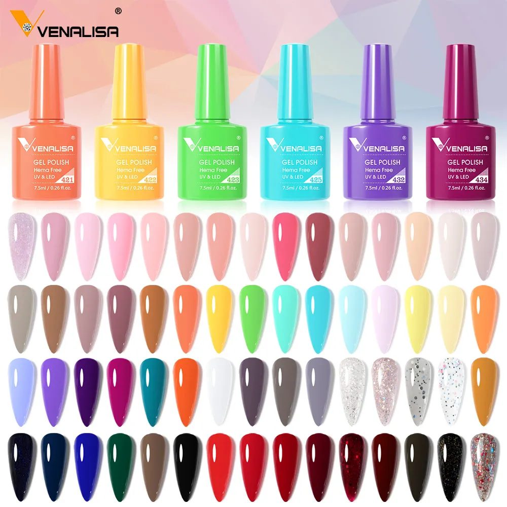 VENALISA 7,5 ml Nagelgelpoliermittel VIP4 HEMA Free Semi Permanent Soak Off UV LED Nagelgel Lack Vollständige Abdeckung Nagelgel Lack