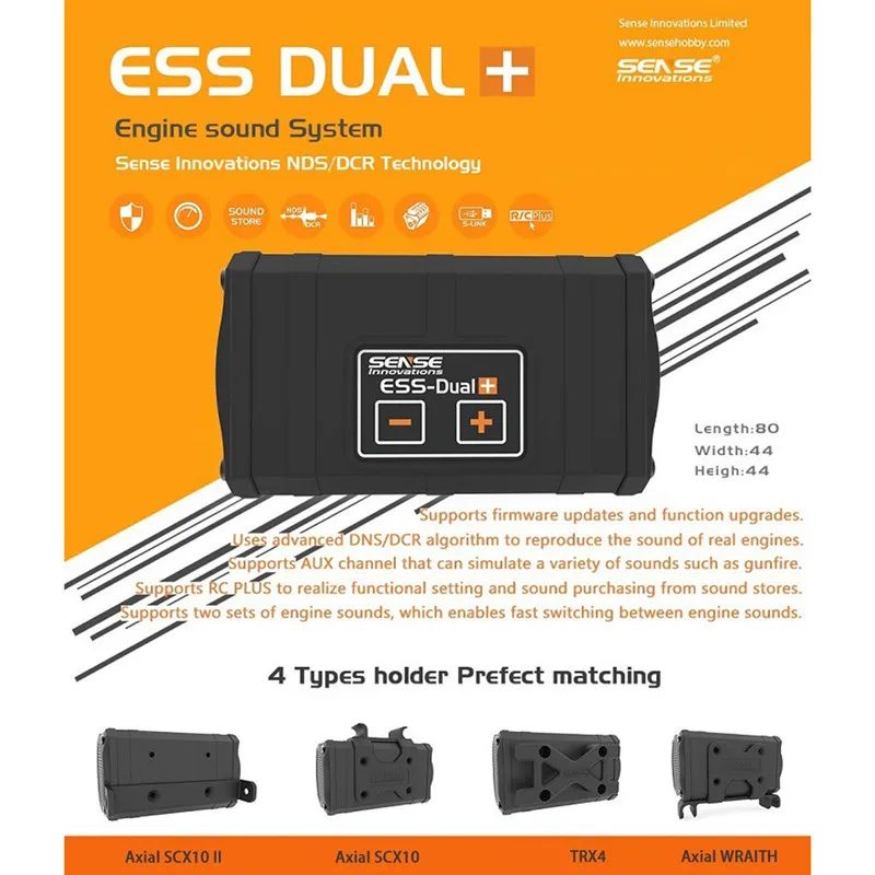 RC Car Sense ESS-ONE ESS-DUAL 2-Lautsprecher Motorgangssimulator für Axial SCX10 II WRAITH ARRMA LOSI KYOSHO