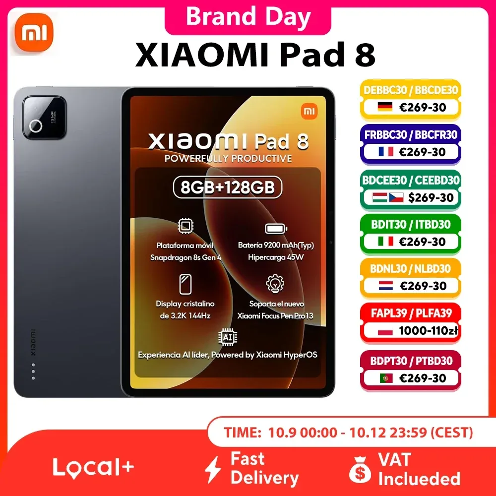 Xiaomi Pad 8 Tablet, Snapdragon 8s Gen 4, 11,2