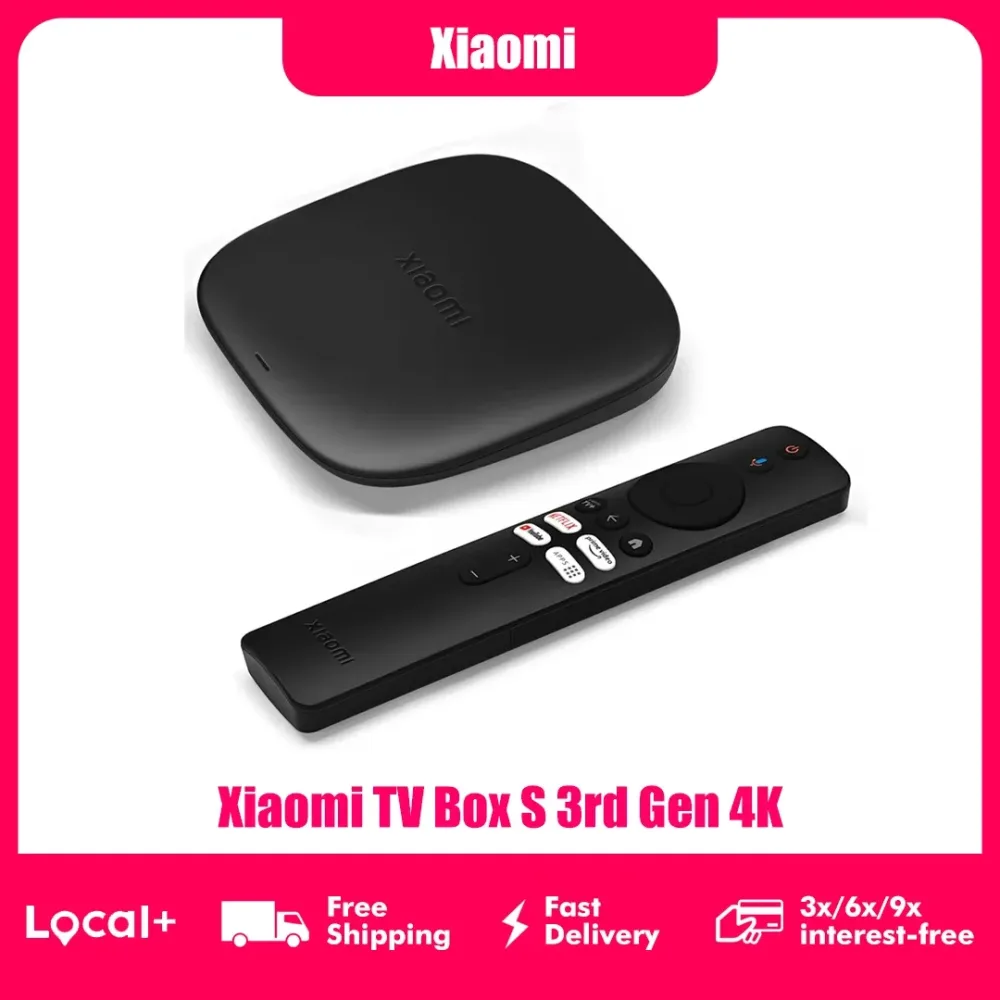 Xiaomi TV Box S 3. Generation, Android Smart TV Box Media Player, 4K Ultra HD WIFI 6 Google TV, Dolby Vision HDR10+ Google Assistant
