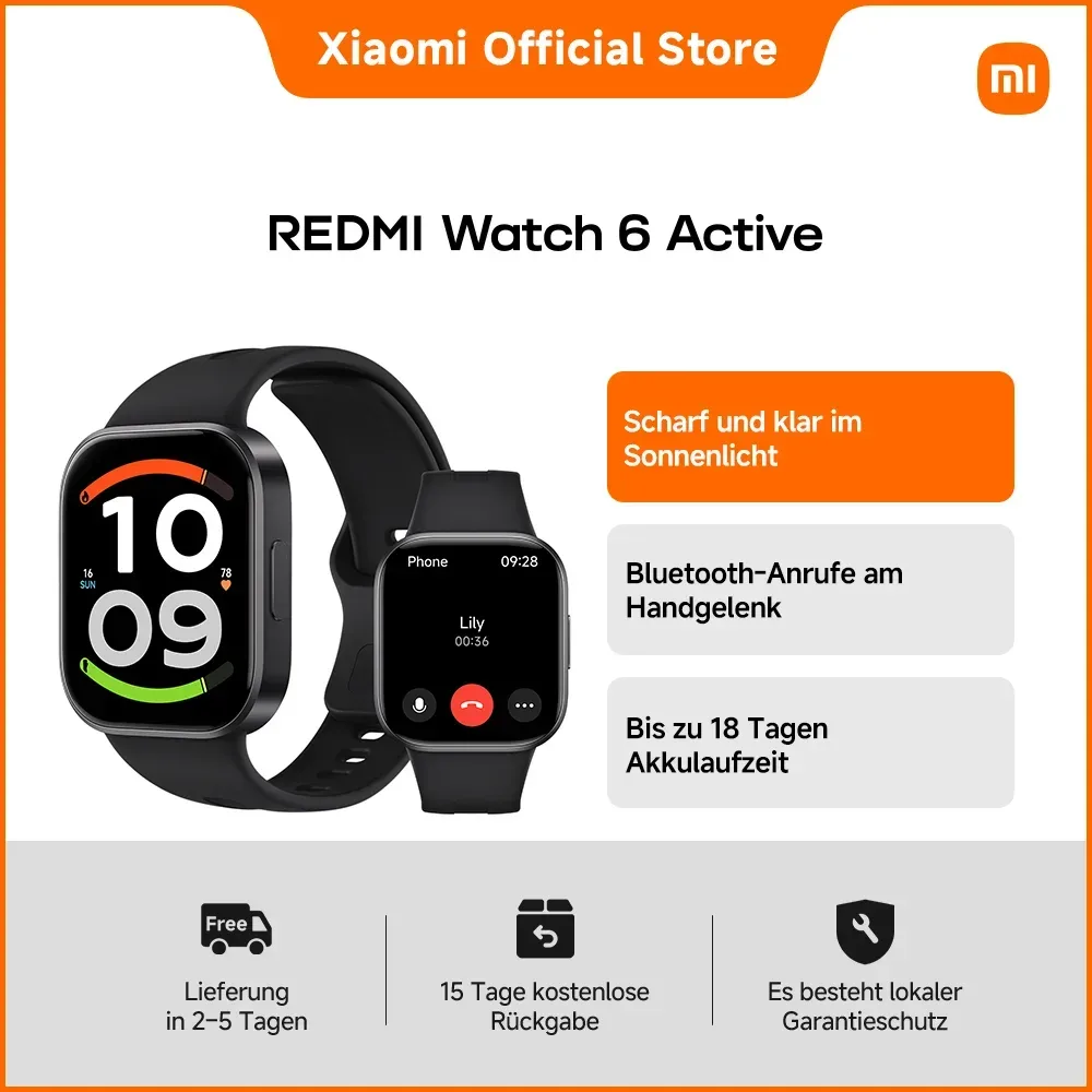 [Offiziell] Redmi Watch 6 Active Smartwatch für Damen & Herren, 1,85