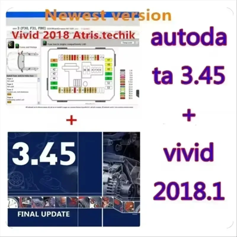 Heiß begehrte 2026 neueste AutoData 3.45 Auto-Software + Vivid Workshop Data Atris-Stakis Technik 2018.01V Mehrsprachig Polnisch Spanisch