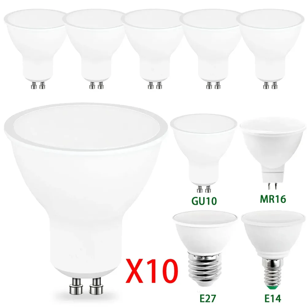 10 stücke GU10 E27 E14 MR16 GU5.3 Lampada Led-lampe 3 W 6 W 9 W 12 W 220 V Bombillas LED Lampe Scheinwerfer Lampara Spot Licht Hause beleuchtung