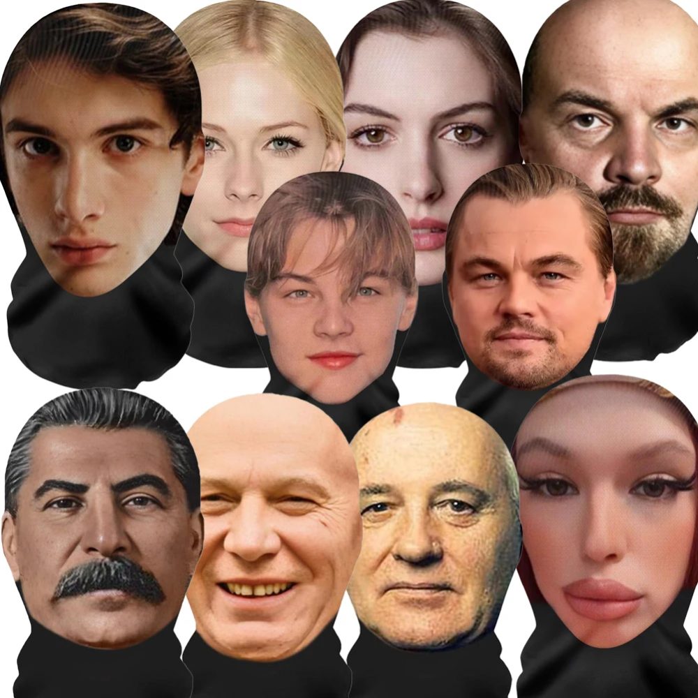 2025, neue 3D-gedruckte Maske, lustige Netzmaske, Vollgesichts-Kopfbedeckung, elastisches Netz, Cosplay-Kopfbedeckung, Sturmhaube, Kapuze, Hut, Kopfbedeckung