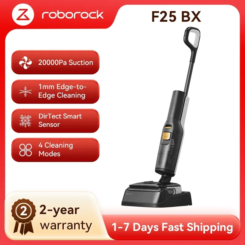 roborock F25 BX Nass- und Trockensauger, 20.000 Pa, 90 °C Heißluft-Schnelltrocknung & Hochtemperatur-Selbstreinigung, 180° flaches Absenken