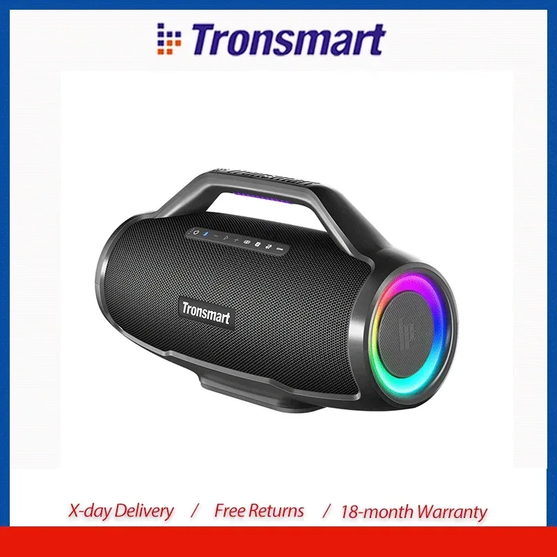 Tronsmart Bang Max Bluetooth-Lautsprecher, kabelloser, leistungsstarker Lautsprecher mit 130 W, Gitarren-/Mikrofoneingang, Synchronisierung mit über 100 Lautsprechern, APP-Steuerung