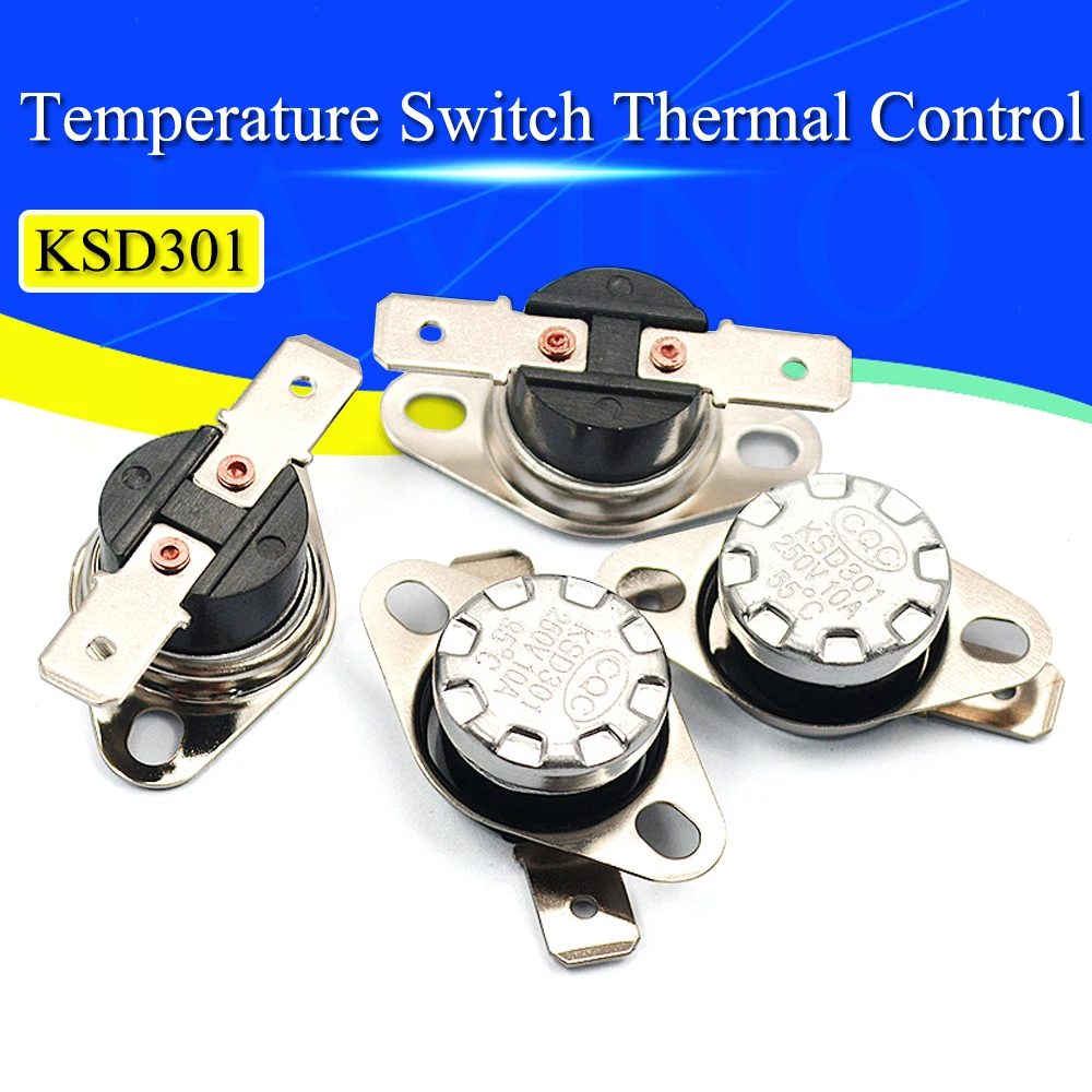 1/10/20Pcs Bimetall thermostat KSD301 0C ~ 350C Temperatur Schalter Thermische Steuerung 85C 95C 105C 125C 145C 180C 250C 350C Grad