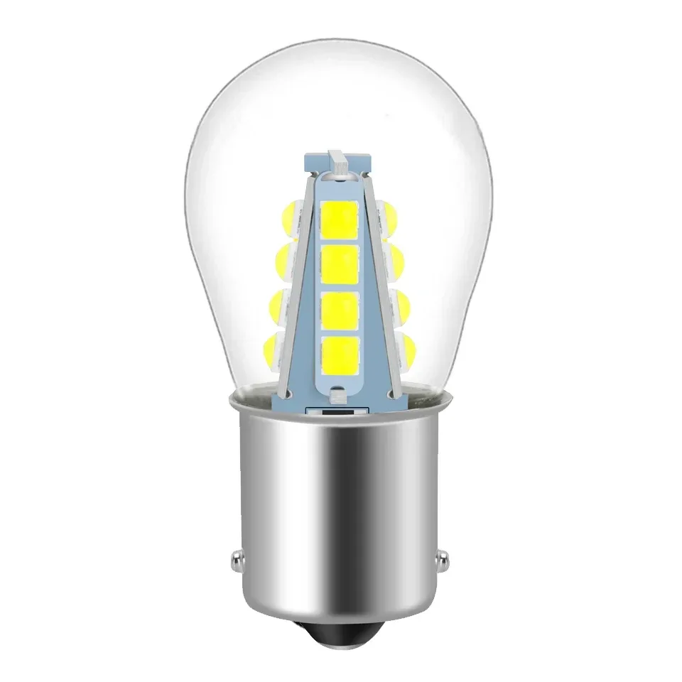 8/16 3030 chips led P21W ba15s auto licht S25 1156 auto fahrzeug reverse drehen signal birne lampe DRL weiß 6000K 12v 24v