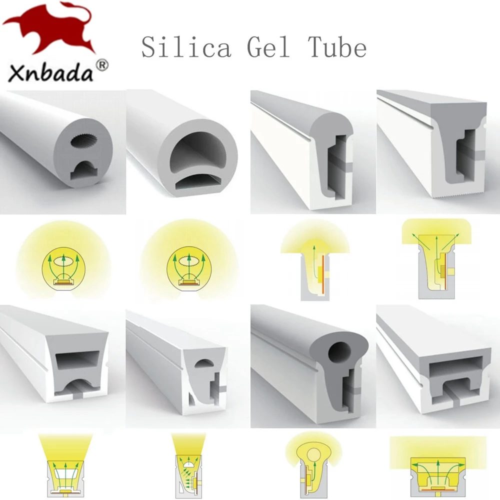 WS2812B WS2811 SK6812 WS2815 LED Neon Seil Rohr Silica Gel Flexible Streifen Licht Weichen Lampe Rohr IP67 Wasserdicht Für Dekoration