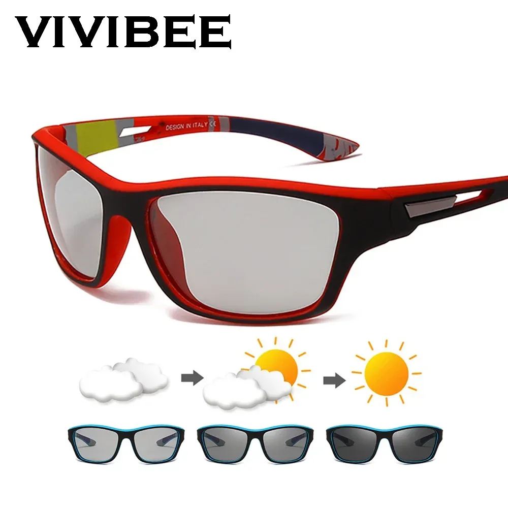 Radfahren Photochrome Sonnenbrille Sport Männer 2026 Polarisierte Frauen Farbwechsel Brille Outdoor Klettern UV400 Brillen